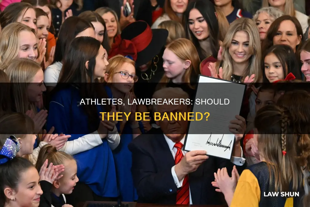 should athletes be banned for breaking the law