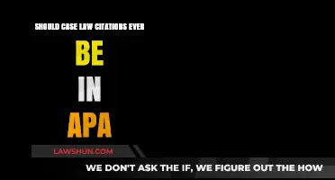 Case Law Citations: APA Style Guide