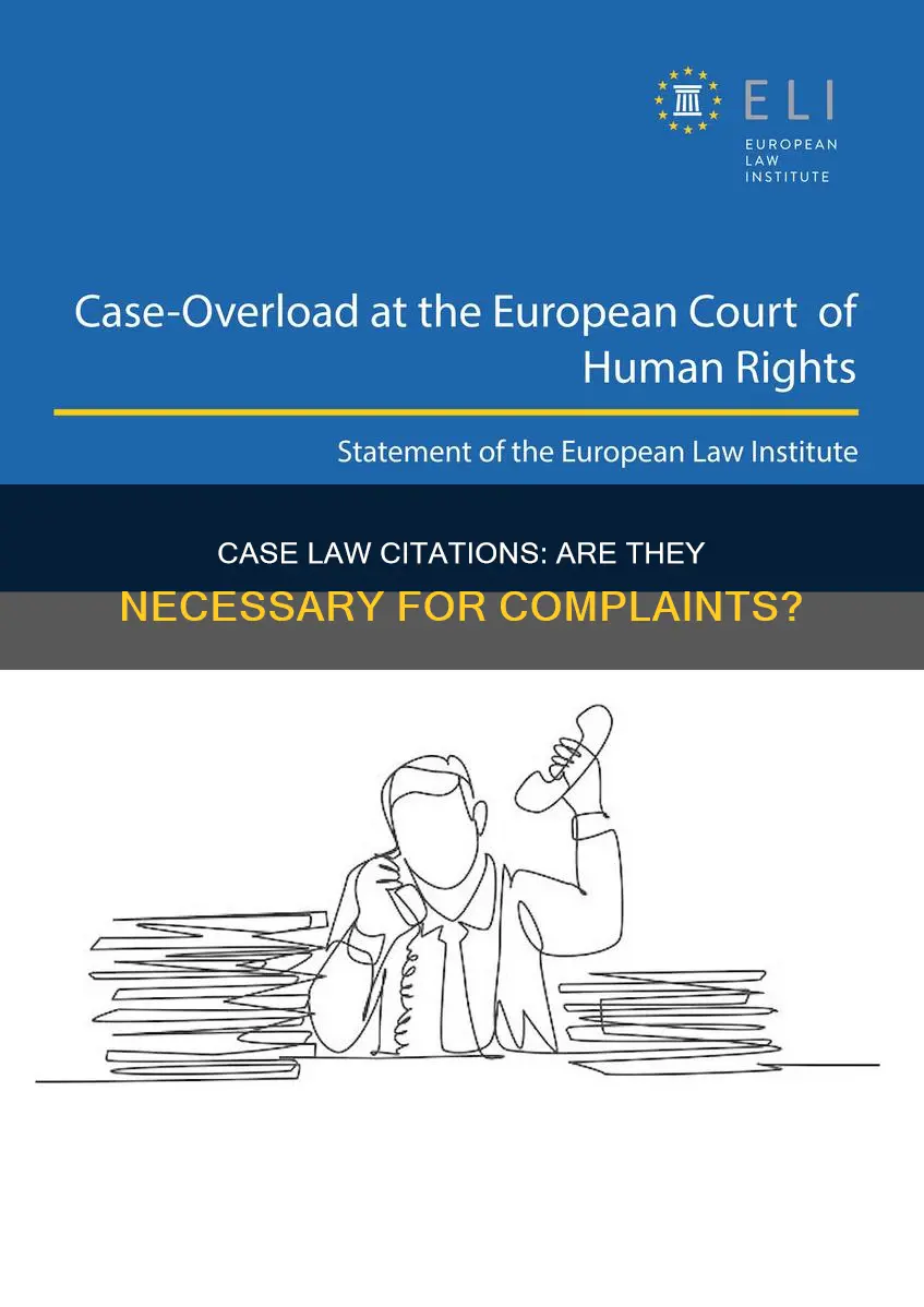 should complaint have case law citations