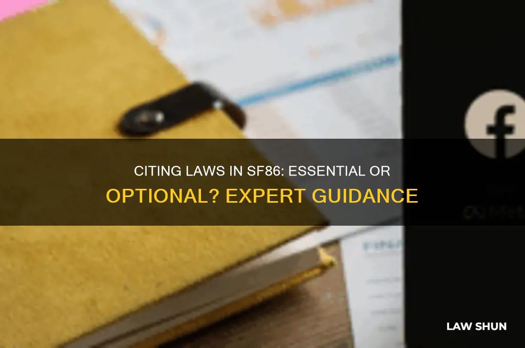 should i cite laws in the sf86