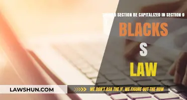 Capitalizing 'Section' in Legal Writing: Section 9 and Black's Law