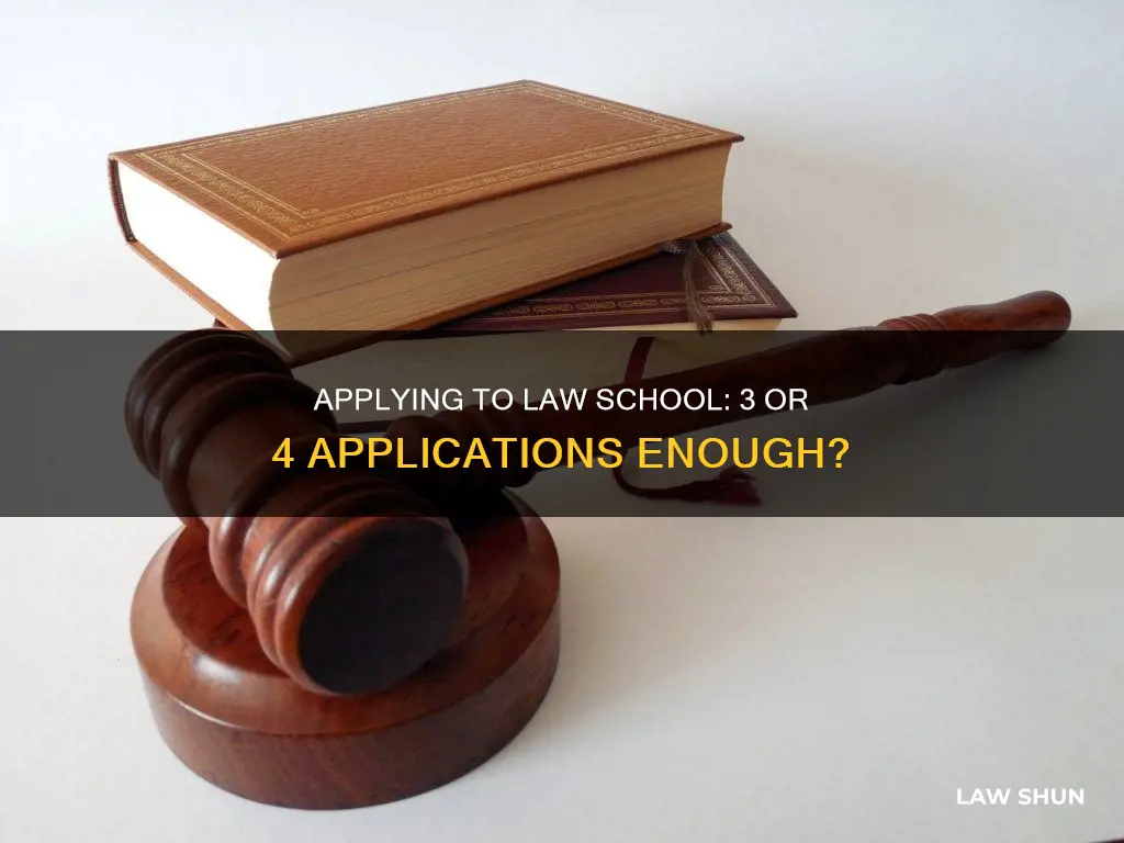 should you apply to 3 or 4 law schoolls