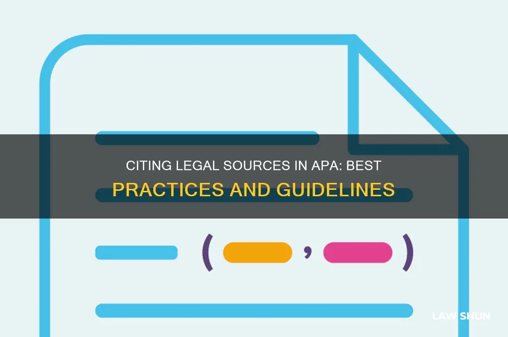 should you cite a law in apa