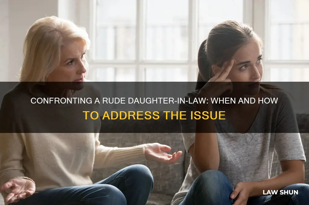 should you confront s rude daughter in law