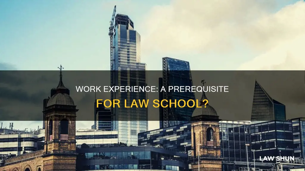 should you have work experience before applying to law schol