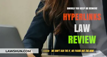 Hyperlinks in Law Reviews: To Keep or Remove for Clarity?