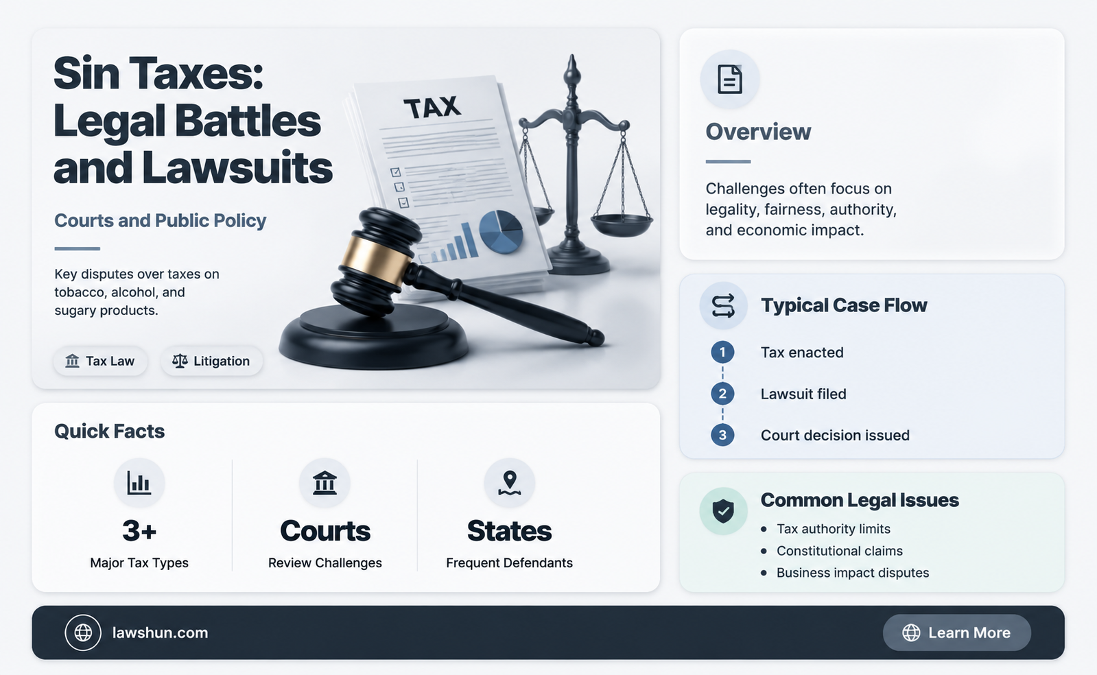 are there any law suits against sin taxes