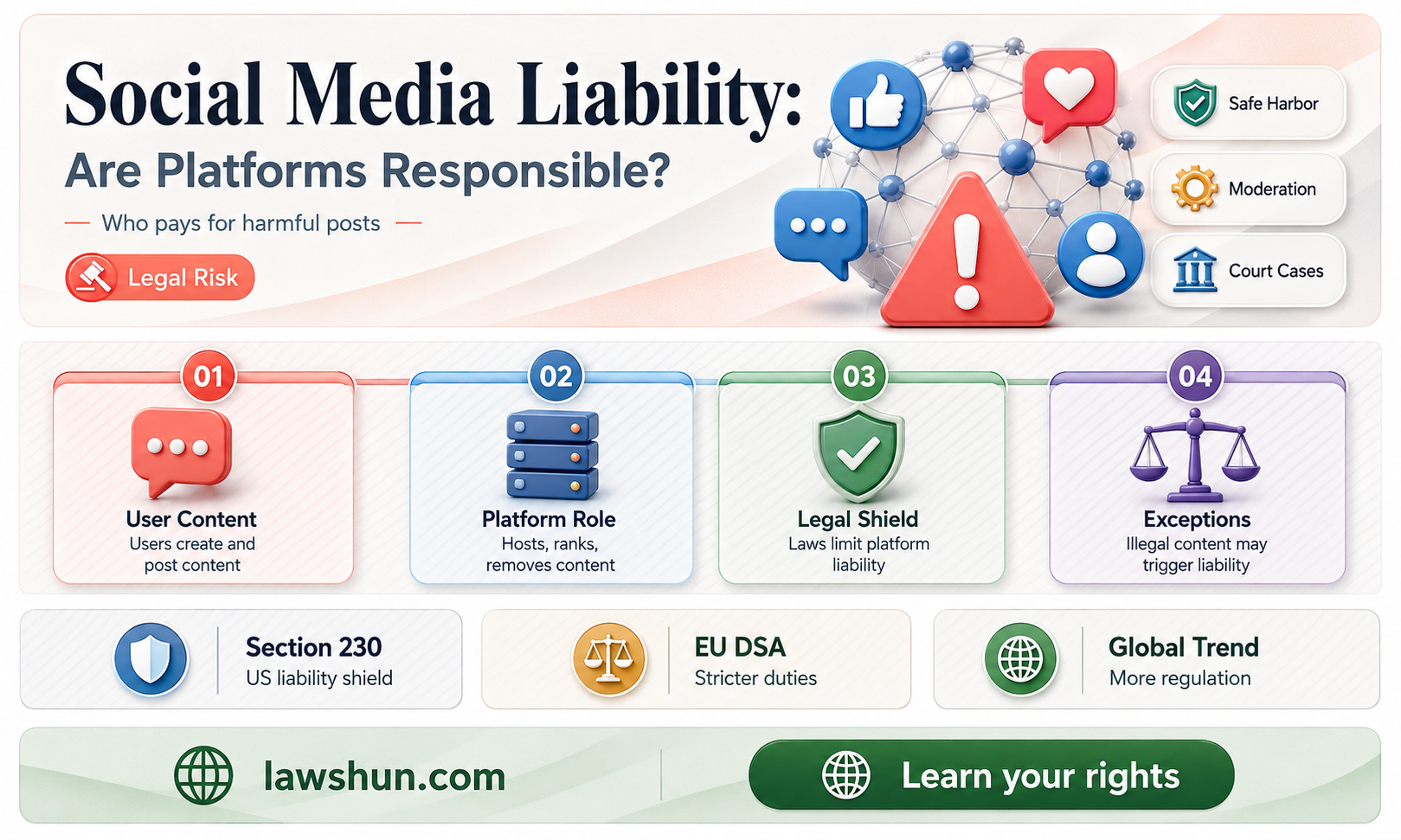 are social media sites responsible for what is posted law