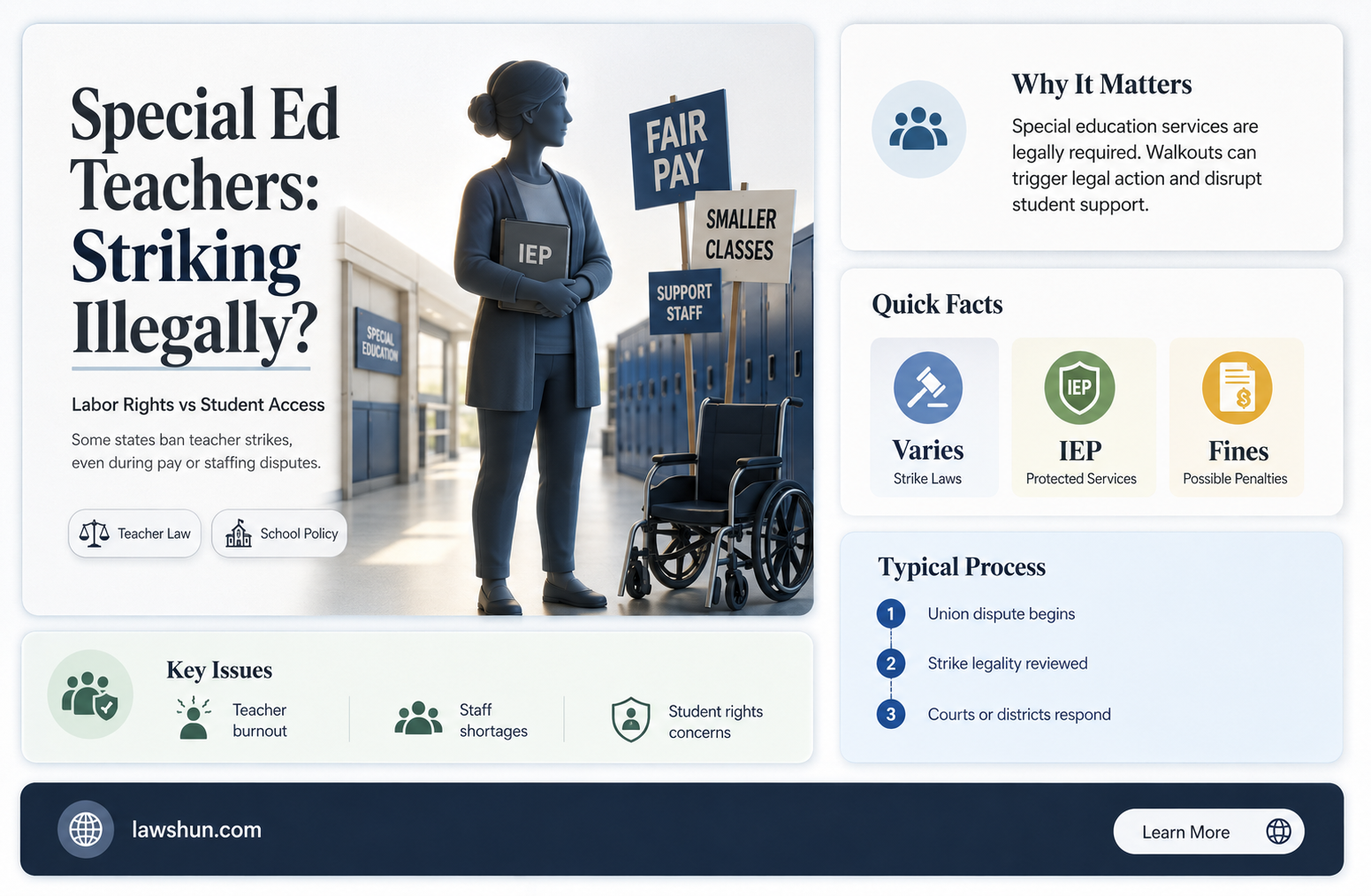 are special ed teachers breaking laws by going on strike