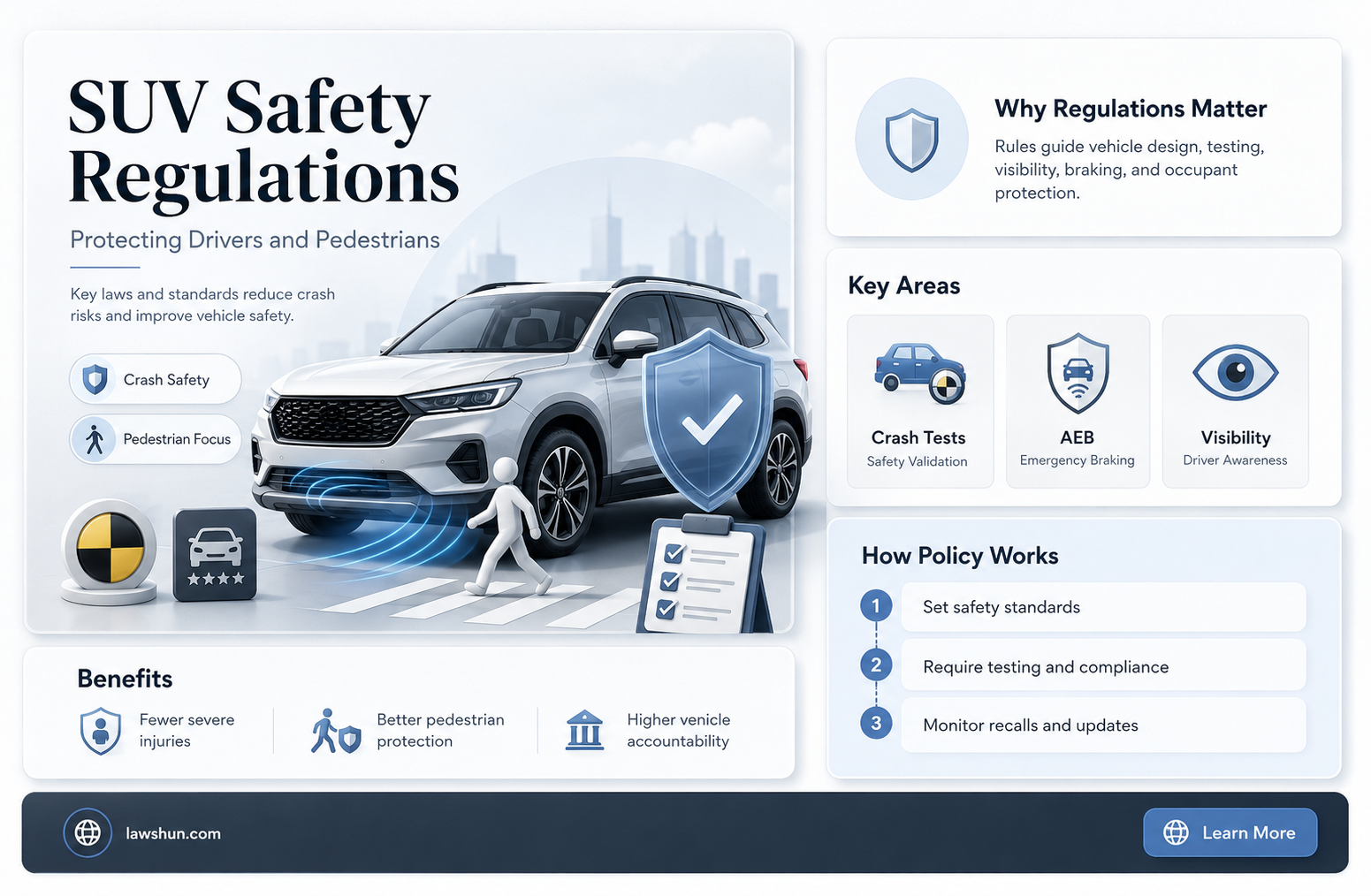 are there any policies or laws for suvs regarding safety