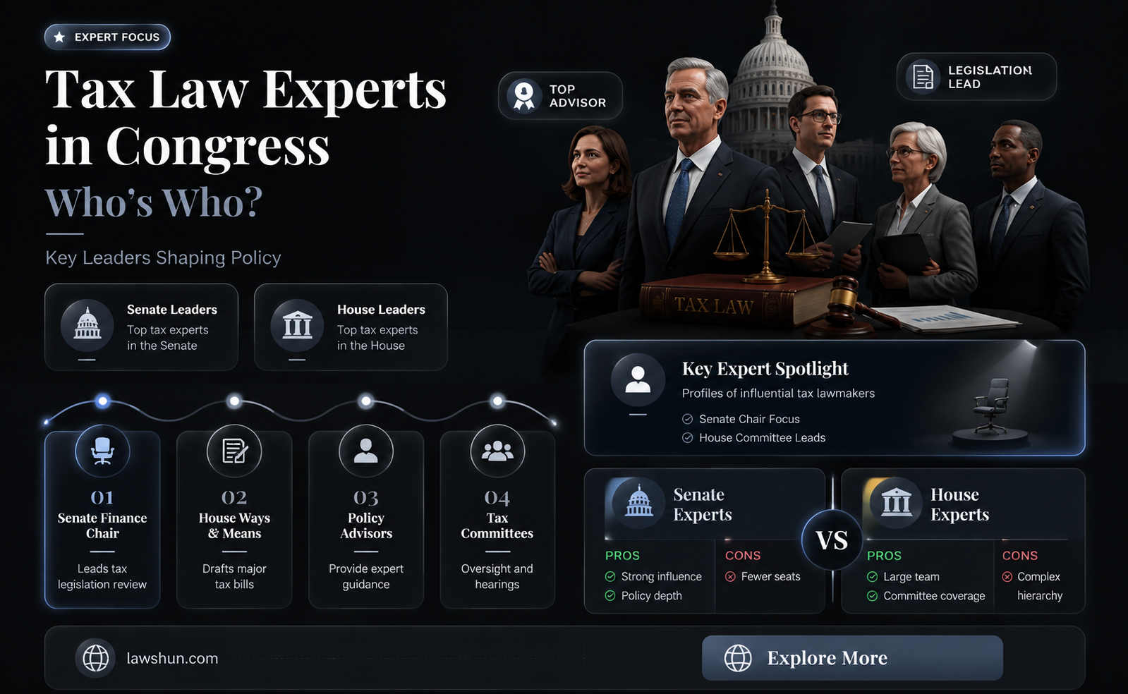 are there any tax law experts in congress