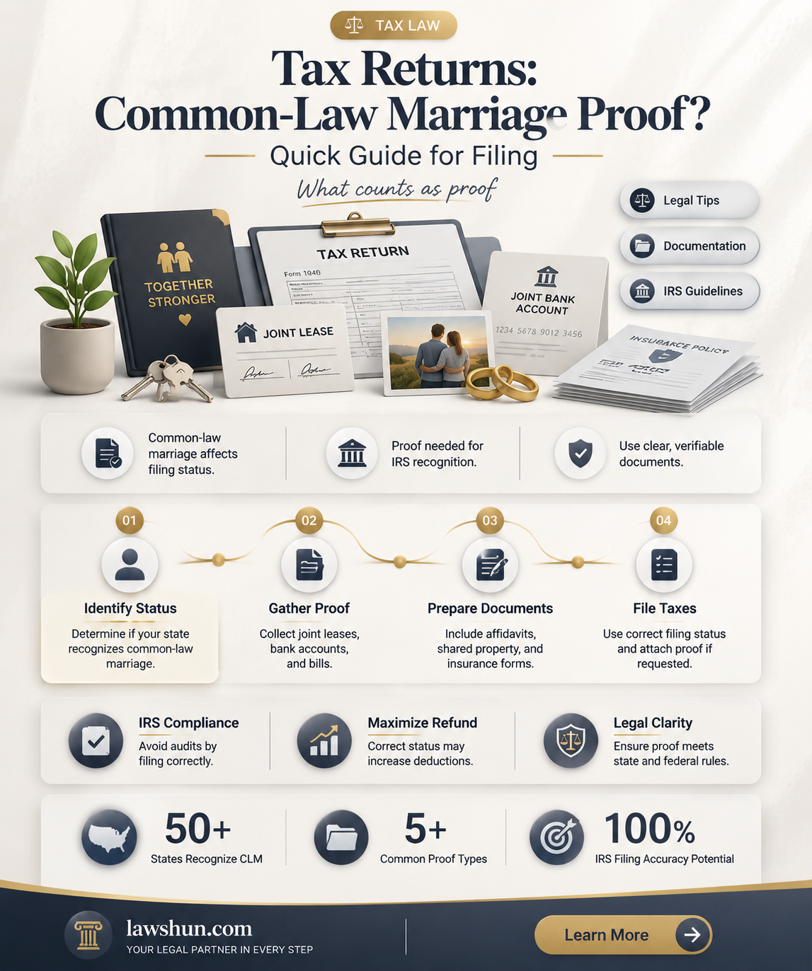 are joint tax returns conclusive of common law marriage