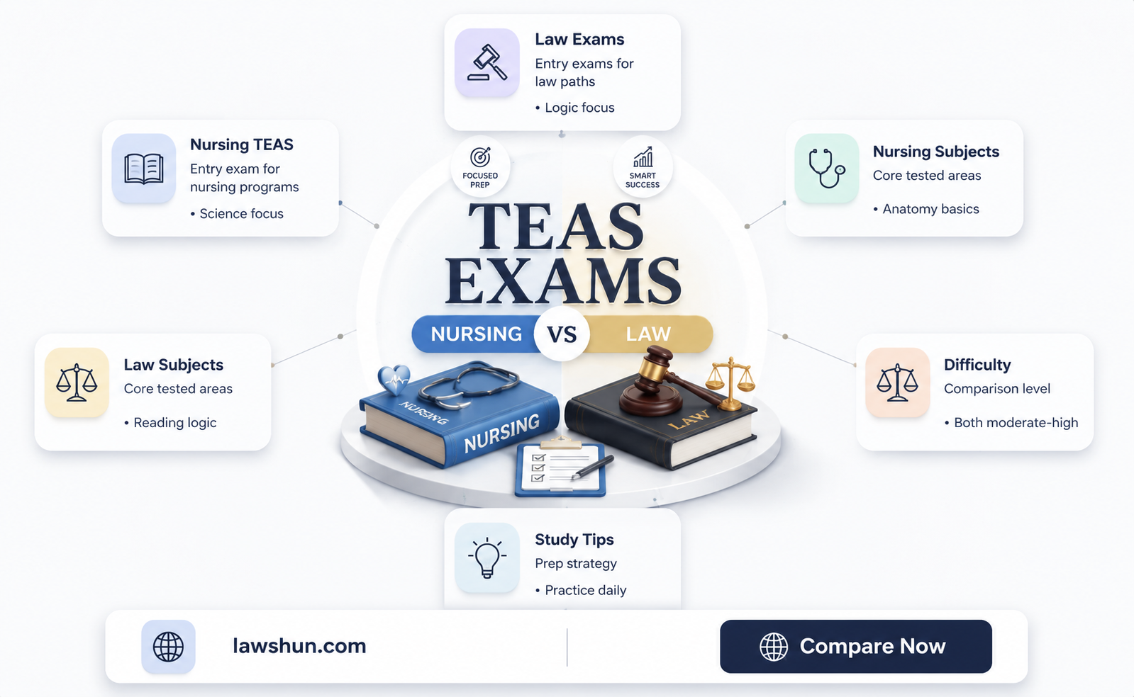 are there different teas exams like nursing and law