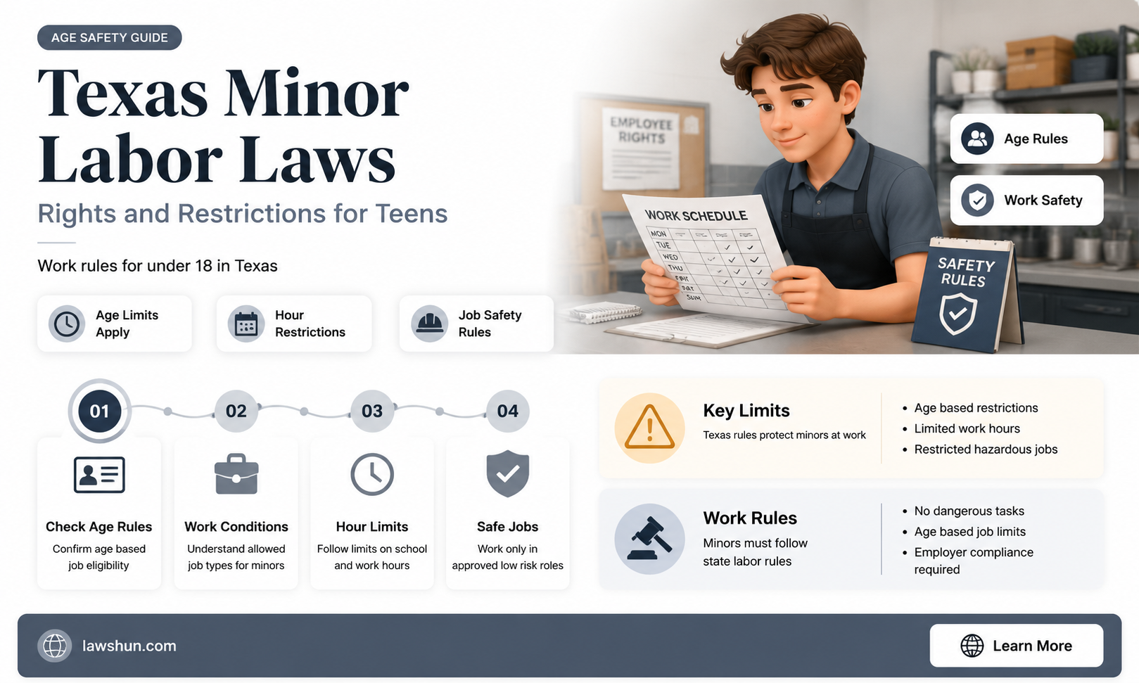are there labor laws for minors in tx