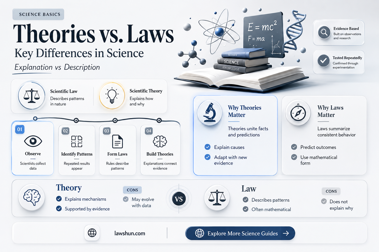 are theories and laws the same