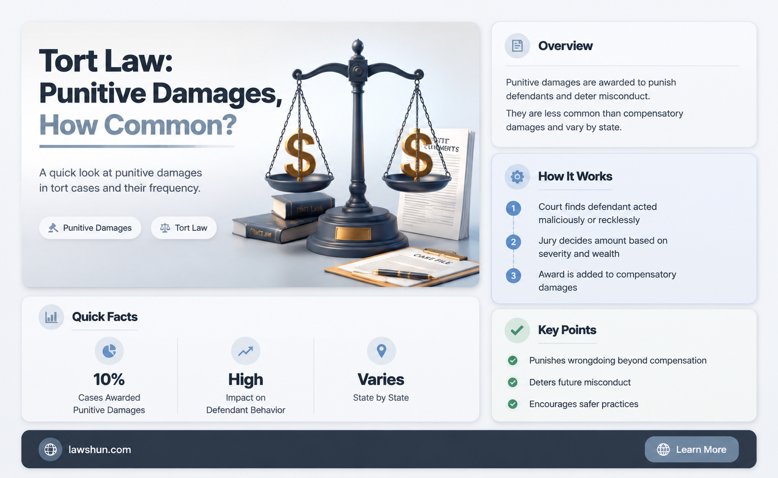 are punitive damages common in tort law cases