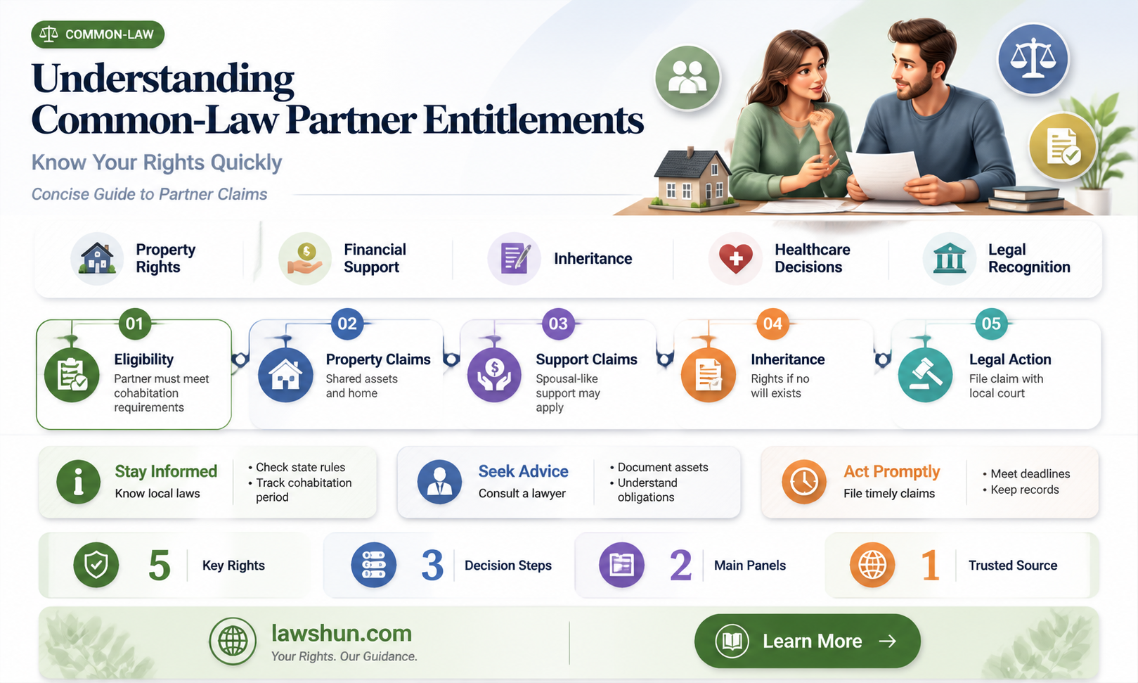 are common law partners entitled to anything