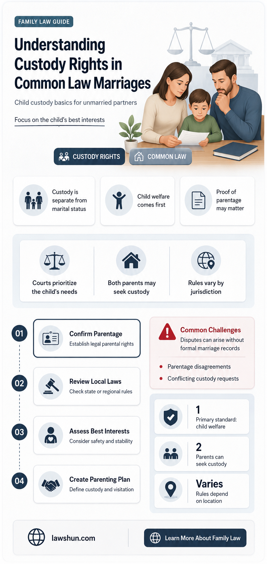 are there common law custody rights similar marriages