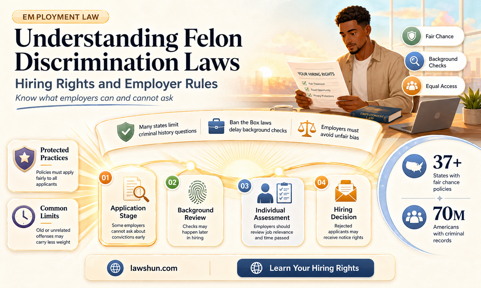 are there any laws on not hiring a felon discrimination