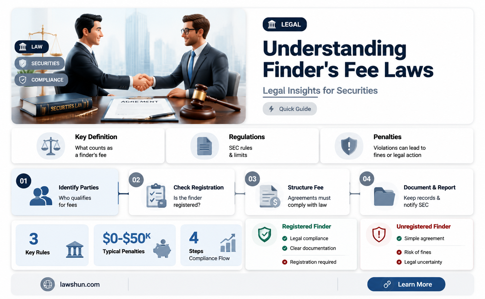 are finders fee law with securities