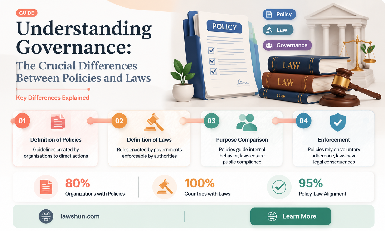are policies and laws the same