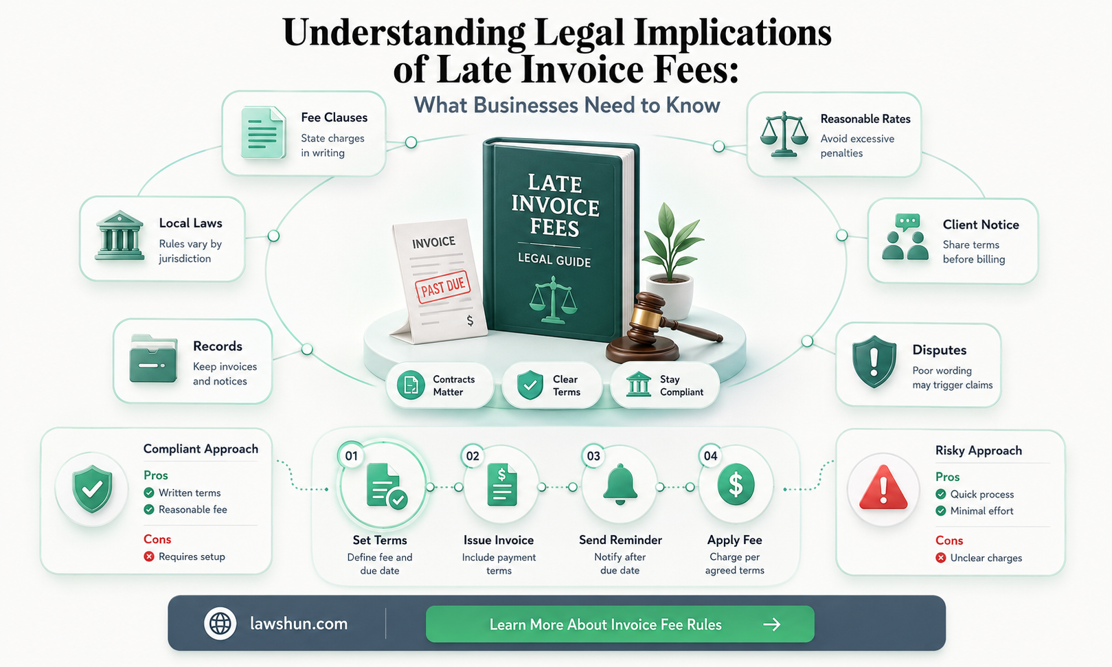 are there any laws regarding fees for late invoices