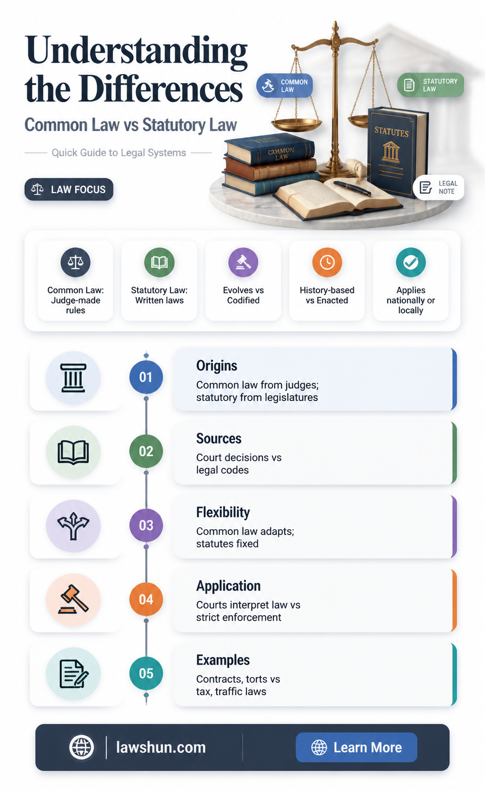 are common law and staturtory law the same