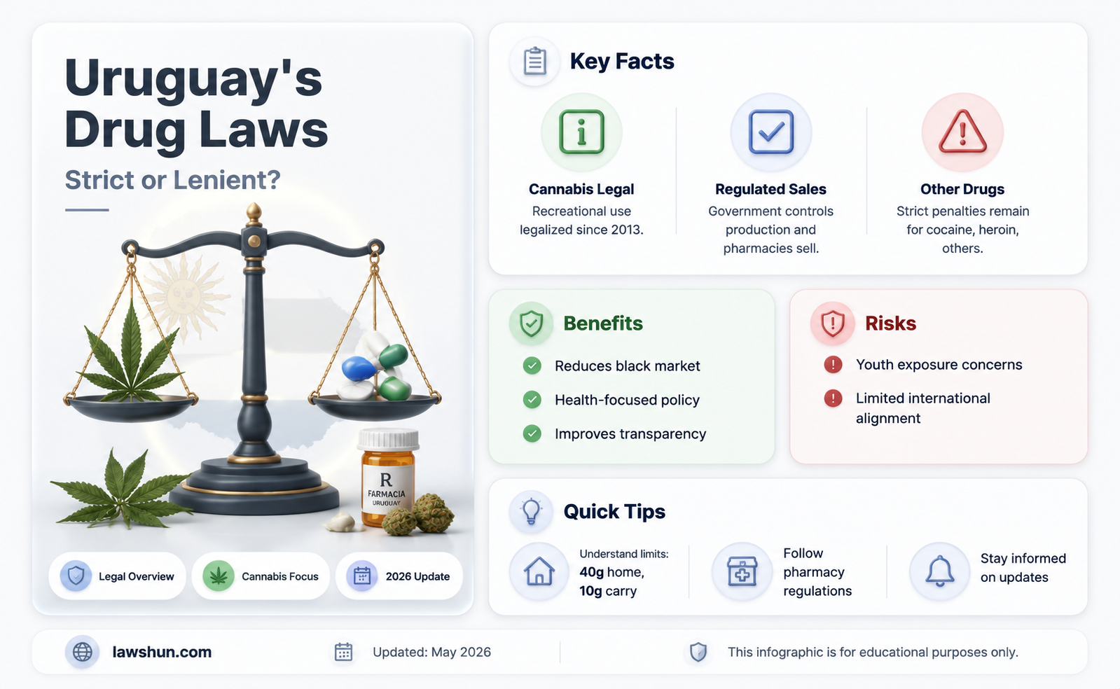 are drug laws strict in uraguay
