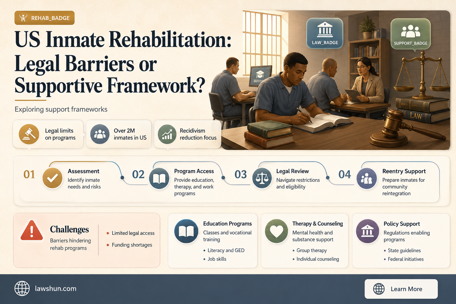 are there any laws in the us against inmate rehabilitation