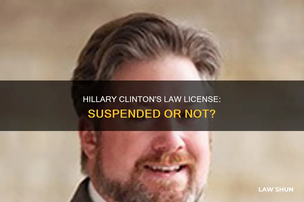 was hillary clintons law license suspended
