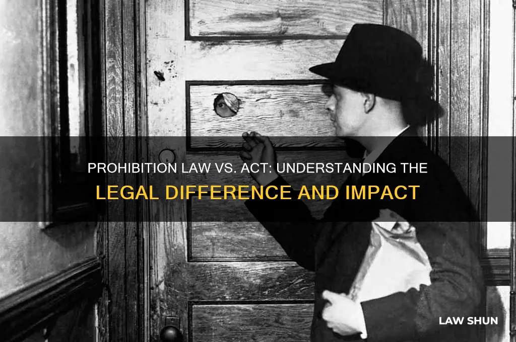 was it a prohibtion law or act