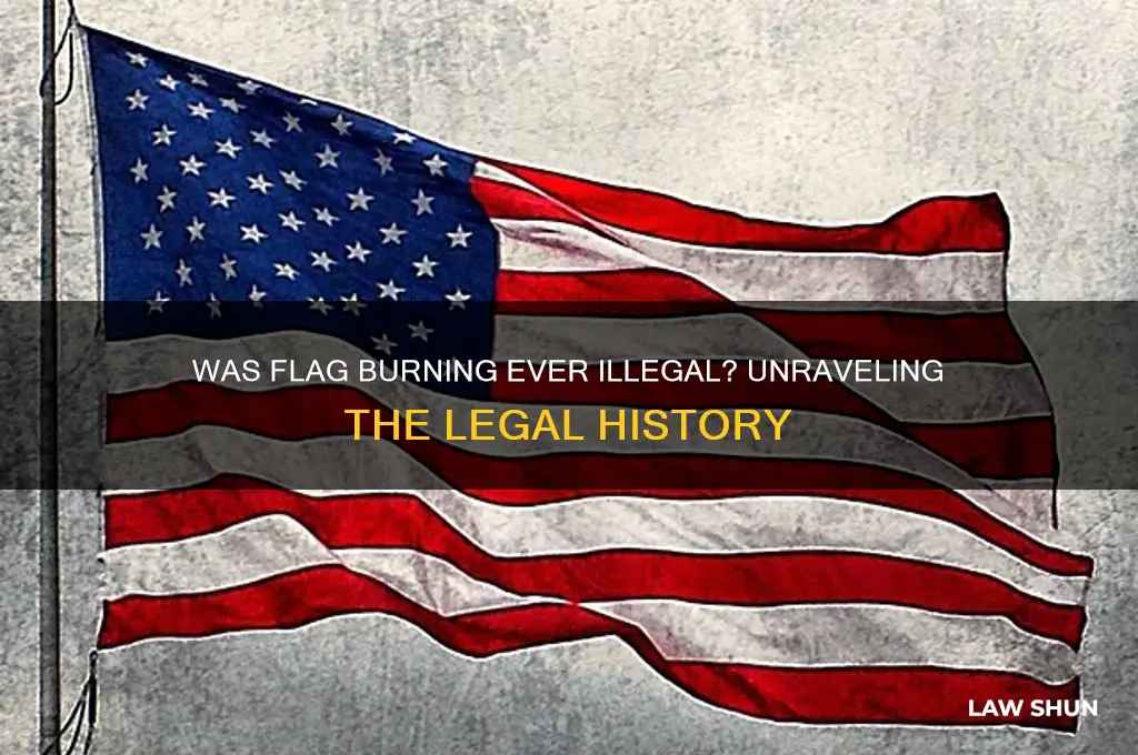 was it ever against the law to burn the flag
