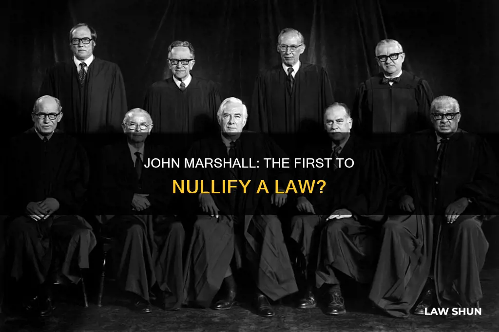 was john marshall the first to declare a law void