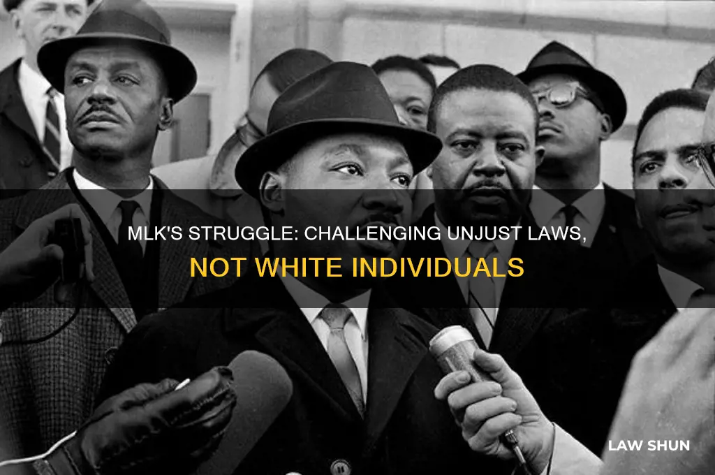 was martin luther king fighting against white people or law