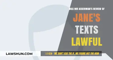 Was Mr. Ackerman's Review of Jane's Texts Lawful?