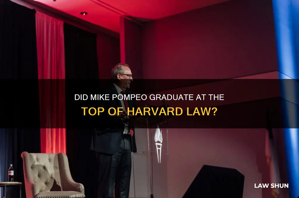 was pompeo the top of his class at harvard law