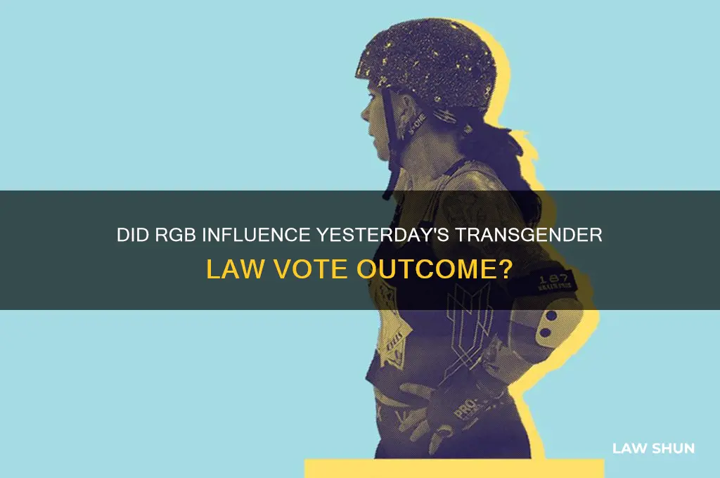 was rgb able to vote of transgender law yesterday