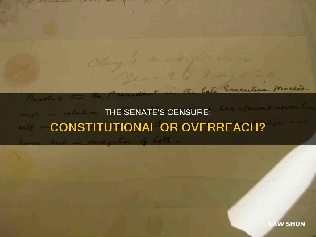 was the censure senate law constitutional