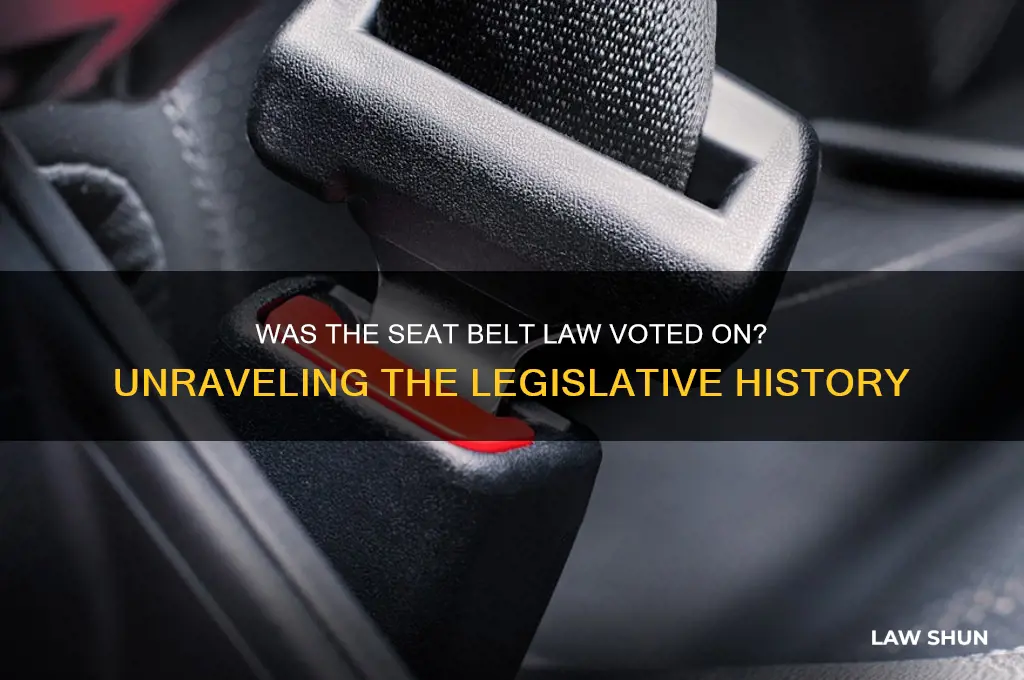 was the seat belt law voted on
