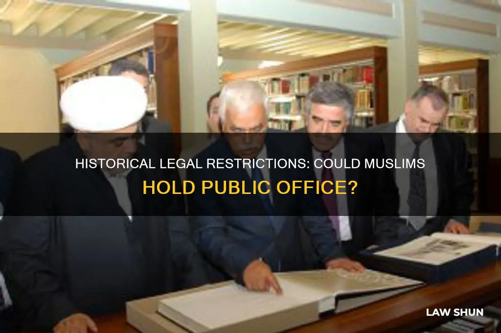 was there a law banning muslims from holding office