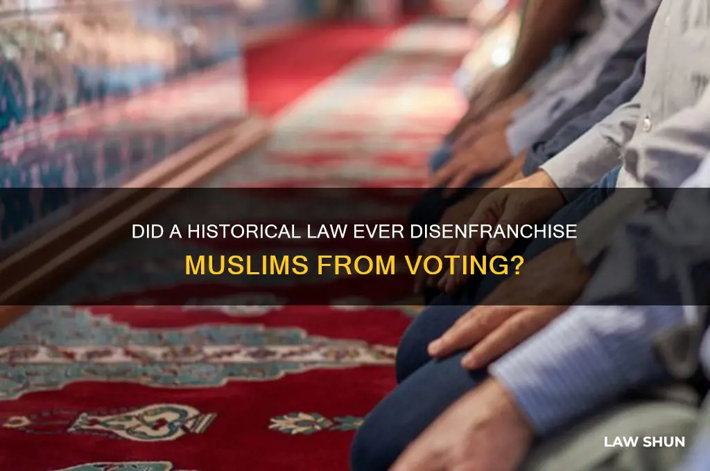 was there a law that muslims couldnt vote