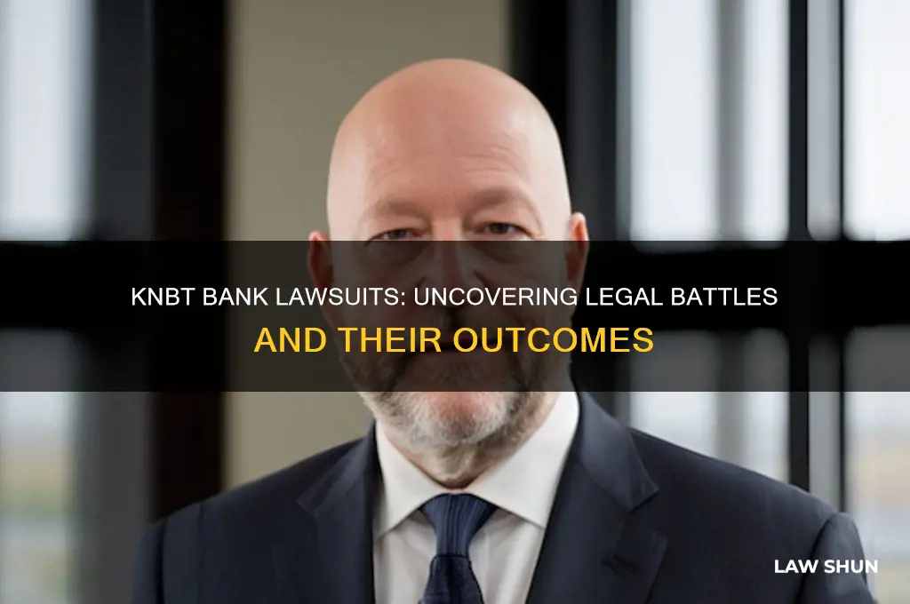 was there any law suit against knbt bank