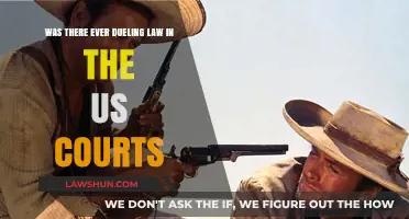 Did US Courts Ever Recognize Dueling as a Legal Practice?