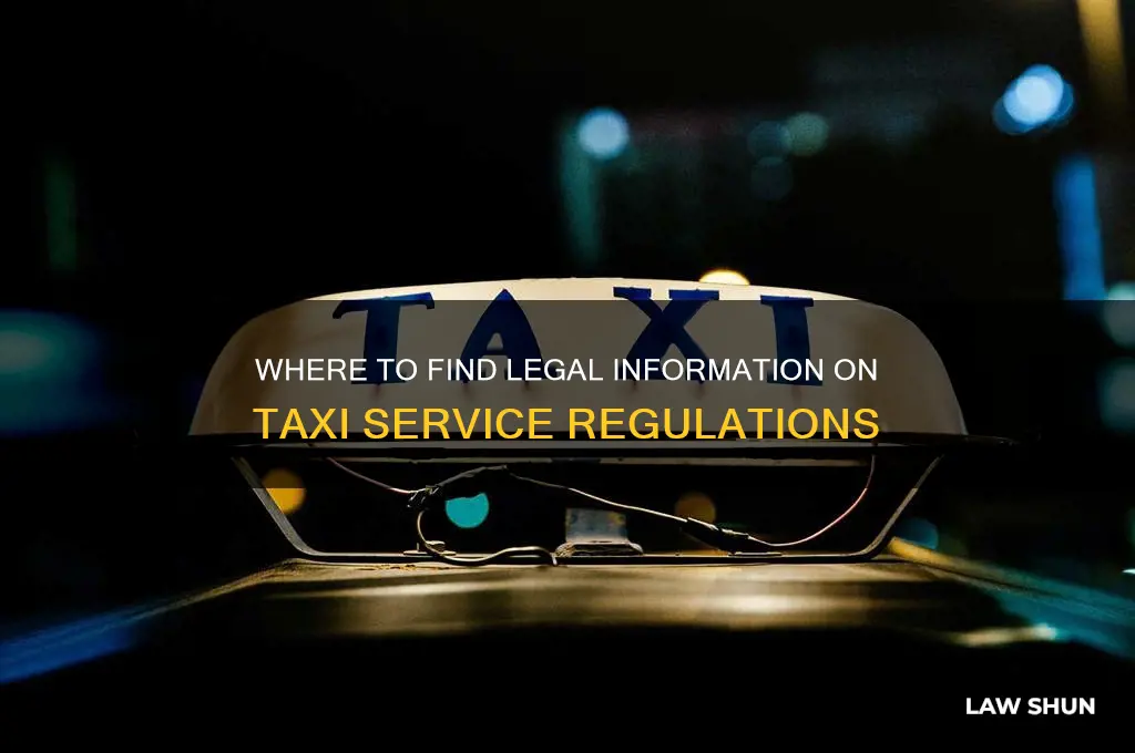 were do i find the law information on taxi service
