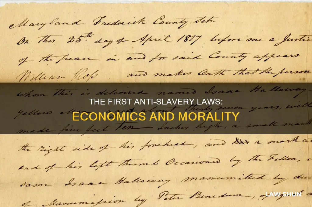 were the first laws against slavery econ 125