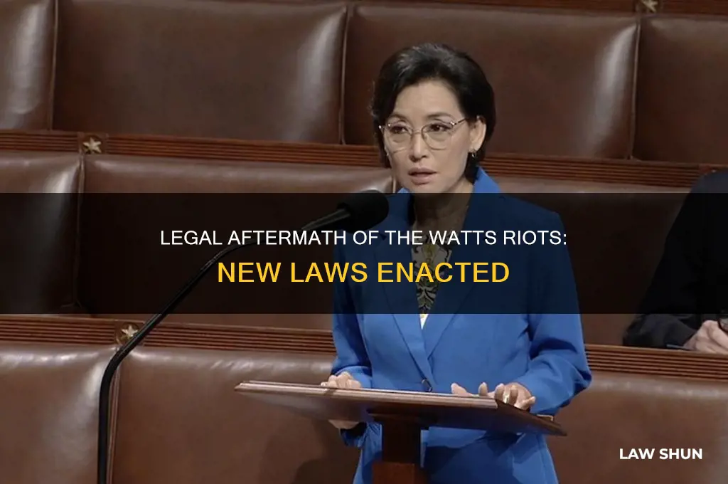 were their any laws put into becuase of watts riots