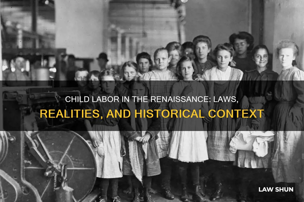 were there child labor laws during the rennaissance