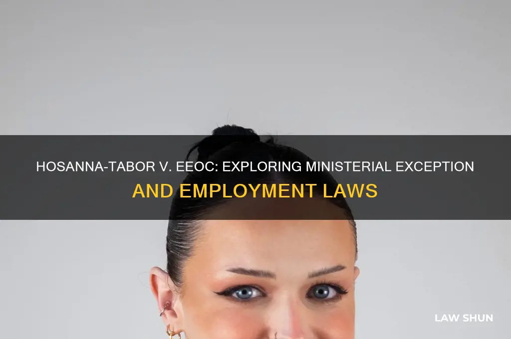 what 2 laws does hosanna-tabor v eeoc deal with
