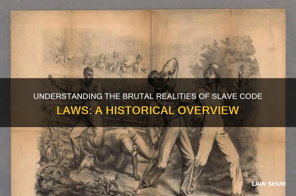 what a is one of the slave code laws