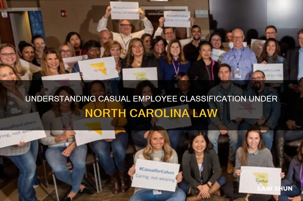 what according to north carolina law consstitutes a casual employee